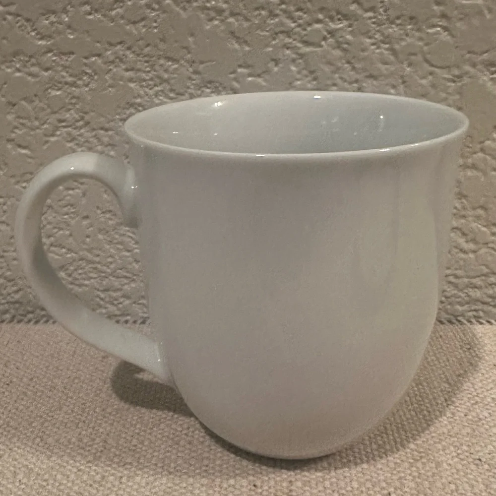 Pottery Barn Tea Time White Black Mug